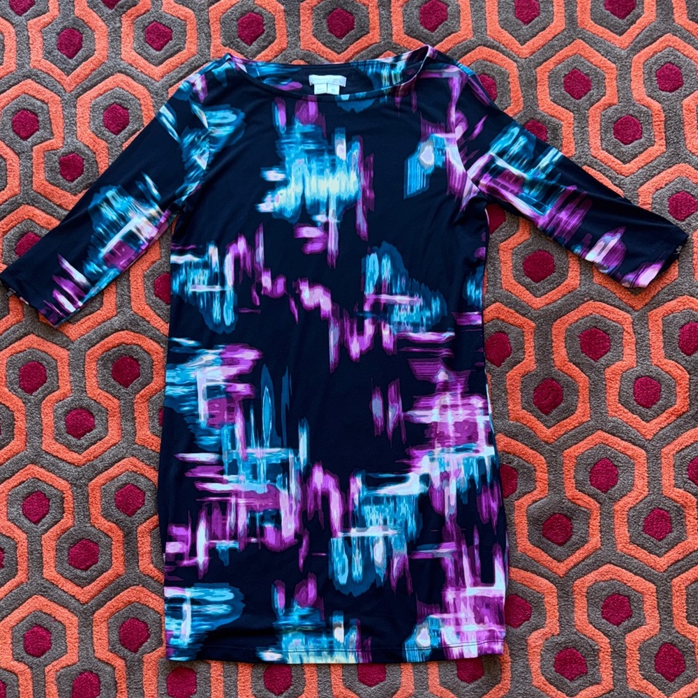 MAKE OFFER! London Times Blue and Purple Abstract Dress Sz 10
